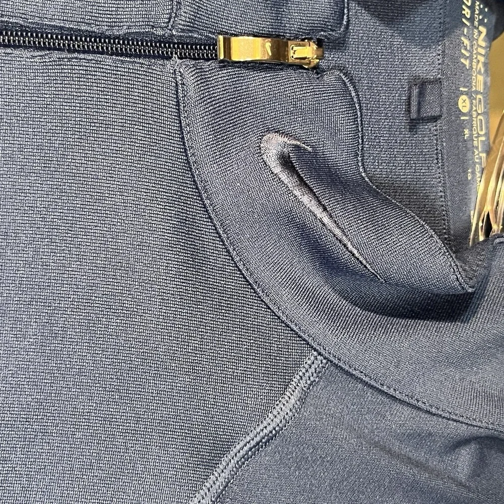Nike Gold Men's 1/4 Zip Dri Fit Pullover‎ Blue Size XL EUC